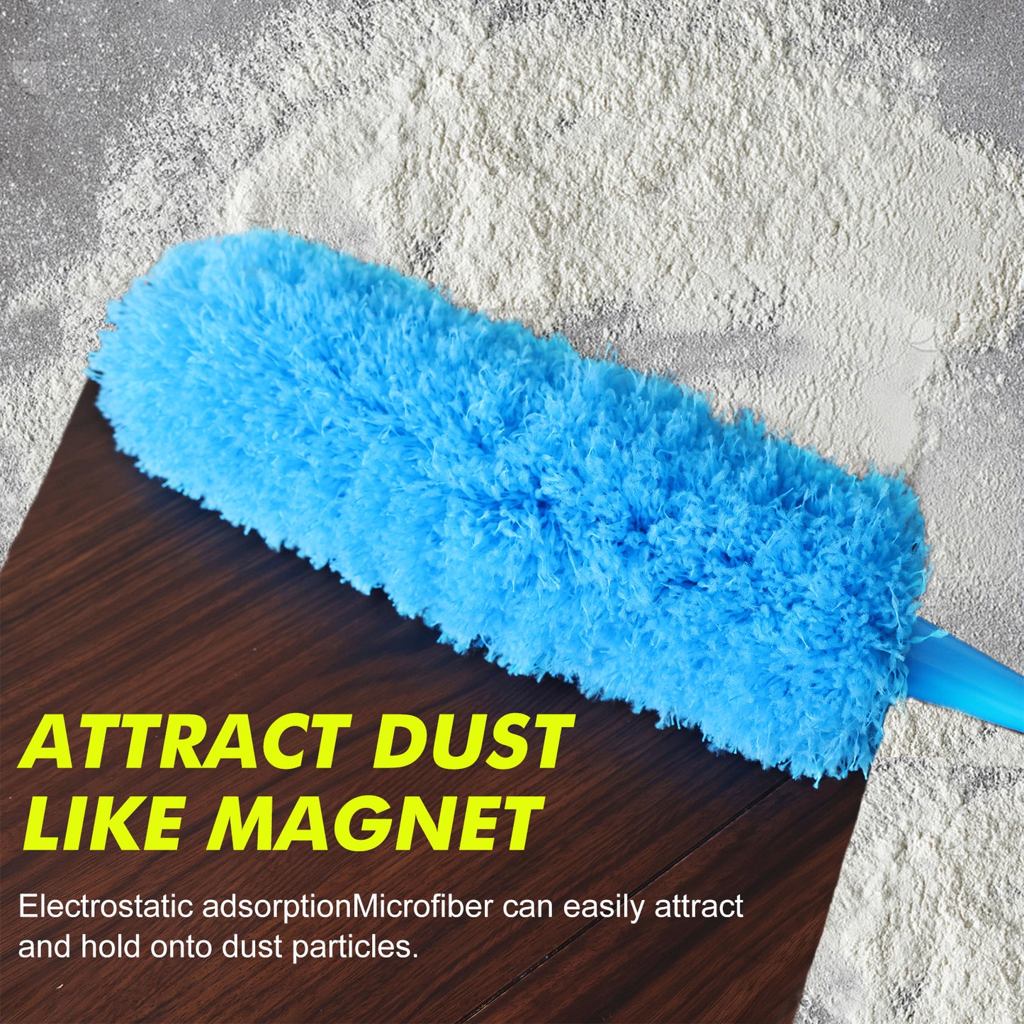 Detachable rainbow colored plastic fiber duster, very effective in cleaning the exterior of vehicles and sweeping dust