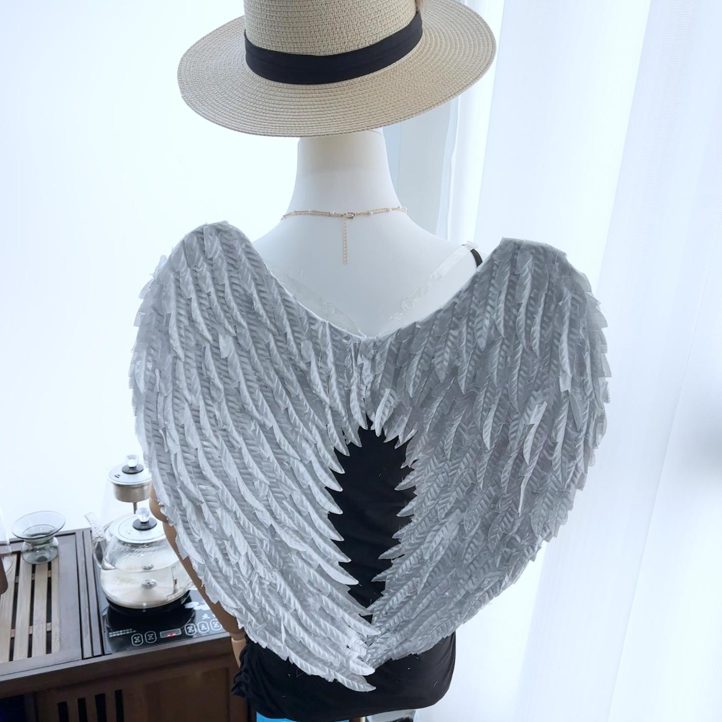 Accessories Repeated Use Wings Halloween Carnival Stage Props Artificial Feather Wings for Cosplay Events Halloween Parties