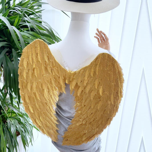 Accessories Repeated Use Wings Halloween Carnival Stage Props Artificial Feather Wings for Cosplay Events Halloween Parties