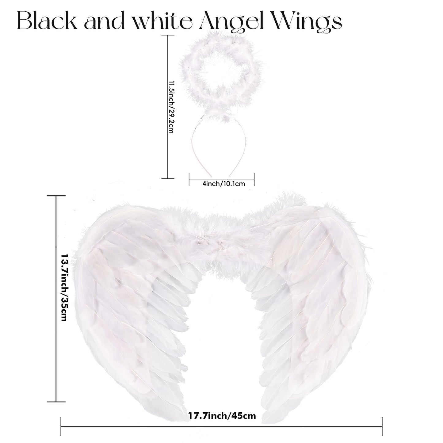 Kids Party Angel Wings Set Wholesale Durable Natural Feather Wings for Birthday Parties Cosplay Halloween Stage Performances