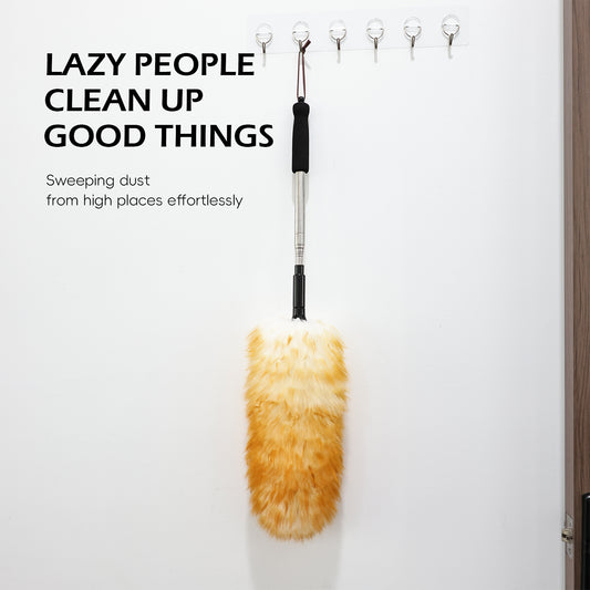 The natural wool duster is stretchable, easy to store, and has strong cleaning ability, suitable for home cleaning and vehicle cleaning; They are all very good