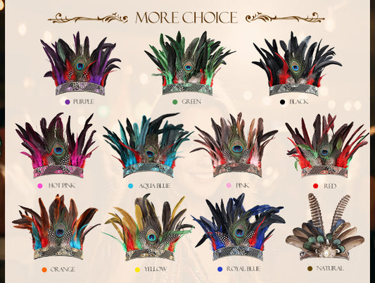 Wholesale Rooster Feather Fascinator Halloween Headdress for Wedding Party Decorations Craft Supply Hair Accessories