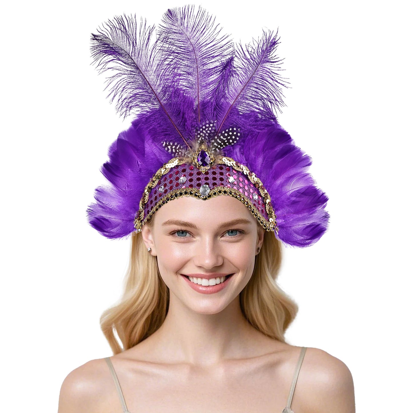 Wholesale Colorful Goose Feather Fascinator Headdress Halloween Party Hats for Wedding Festive Occasions Craft Supply Hair