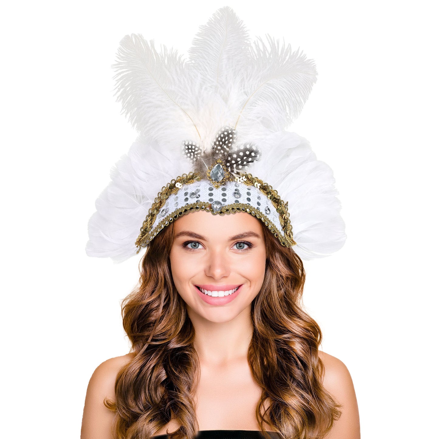 Wholesale Colorful Goose Feather Fascinator Headdress Halloween Party Hats for Wedding Festive Occasions Craft Supply Hair