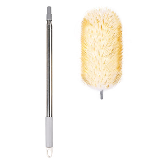 Scalable wool cleaning duster, a household dust sweeping tool, compact and convenient to retract