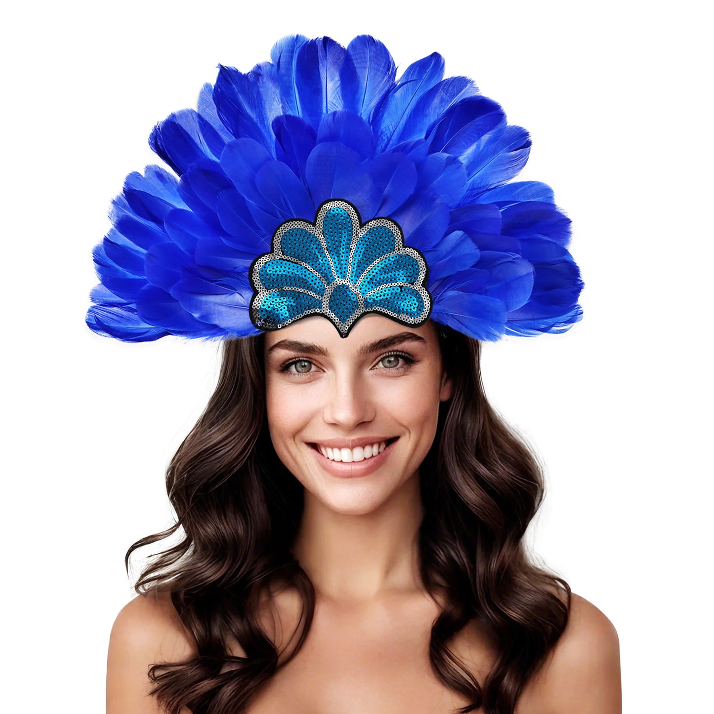 Wholesale Colorful Goose Feather Fascinator Headdress Halloween Party Hats for Wedding Festive Occasions Craft Supply Hair