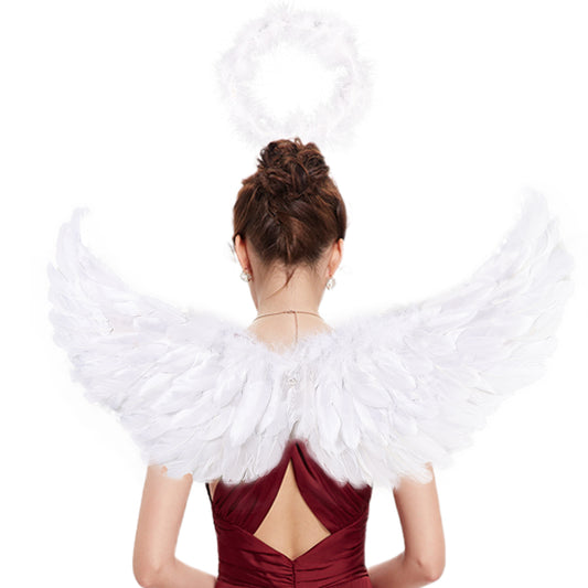 Durable Natural Feather Wings Lightweight Costume Accessories for Parties Cosplay Halloween Stage Performances