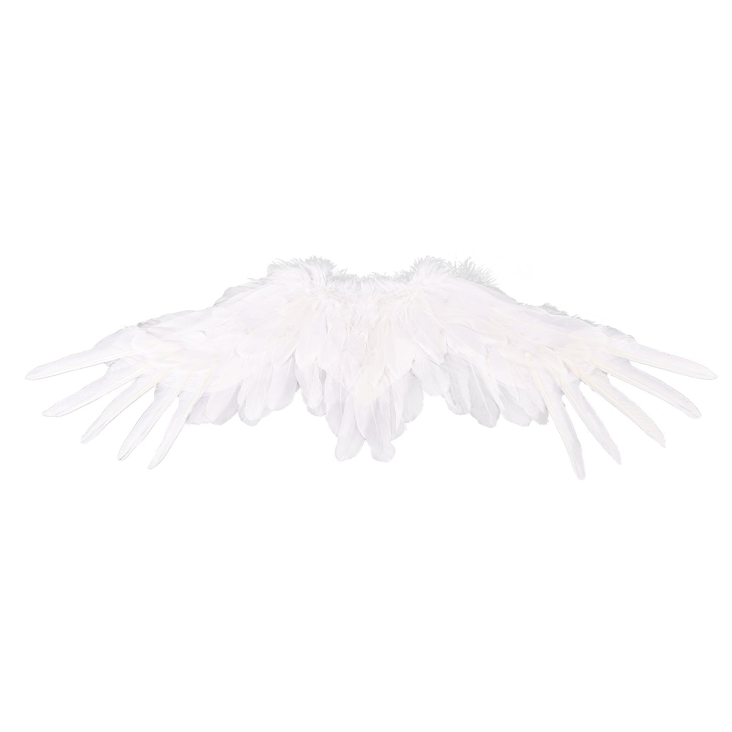 White Party Angel Wings Set Natural Feather Wings for Birthday Parties Cosplay Halloween Stage Performances