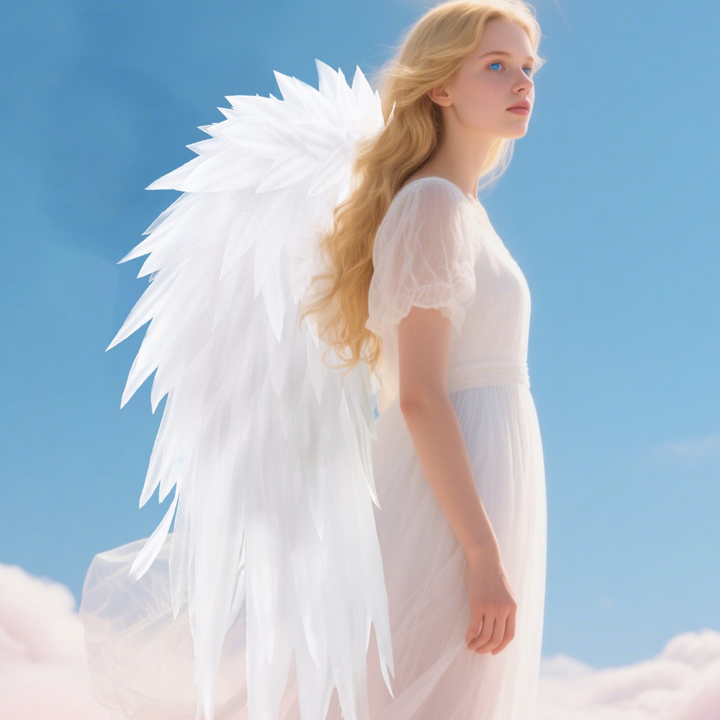 Foam Material Halloween Carnival Stage Props Angel Wings Artificial Feather Wings for Cosplay Events Halloween Parties