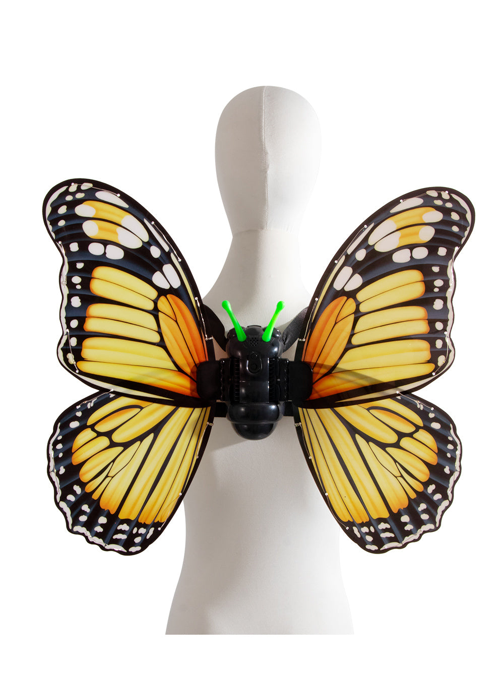 Electric Fluttering Butterfly Wings with Light Strips Battery Powered Motion for Themed Parties Cosplay Halloween