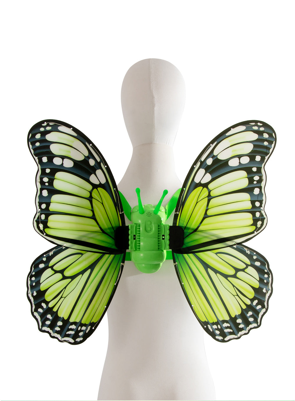 Electric Fluttering Butterfly Wings with Light Strips Battery Powered Motion for Themed Parties Cosplay Halloween