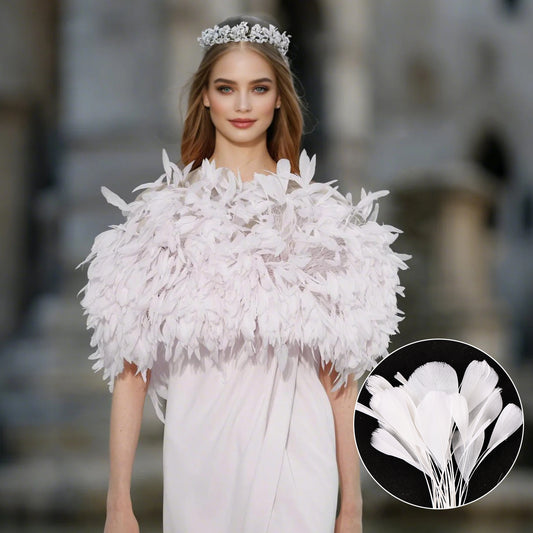 Wholesale 5 - 9 Inch High Quality Goose Feathers for Wedding Party Christmas Halloween Decorations DIY Crafts