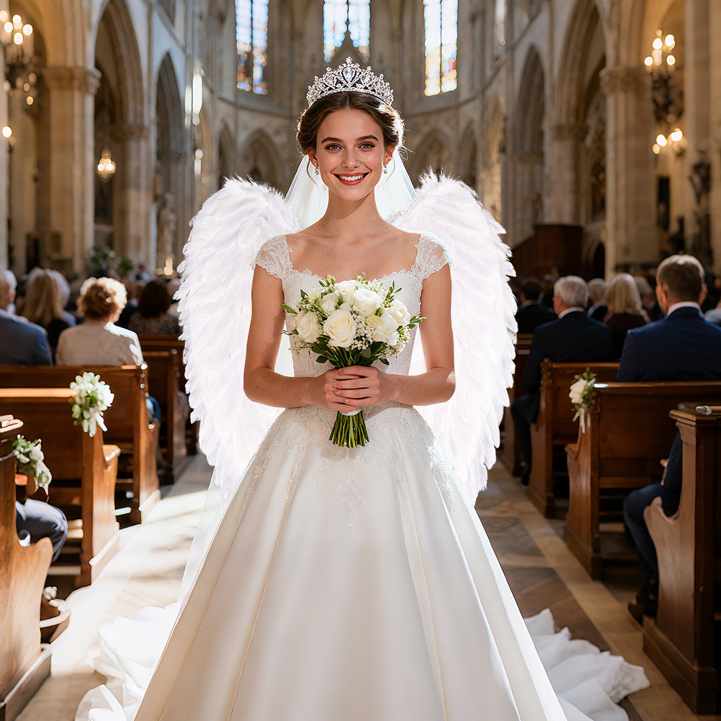 Angel Feather Wings, Black and White Feather Wings Costume Props Halloween Black Angel Wings