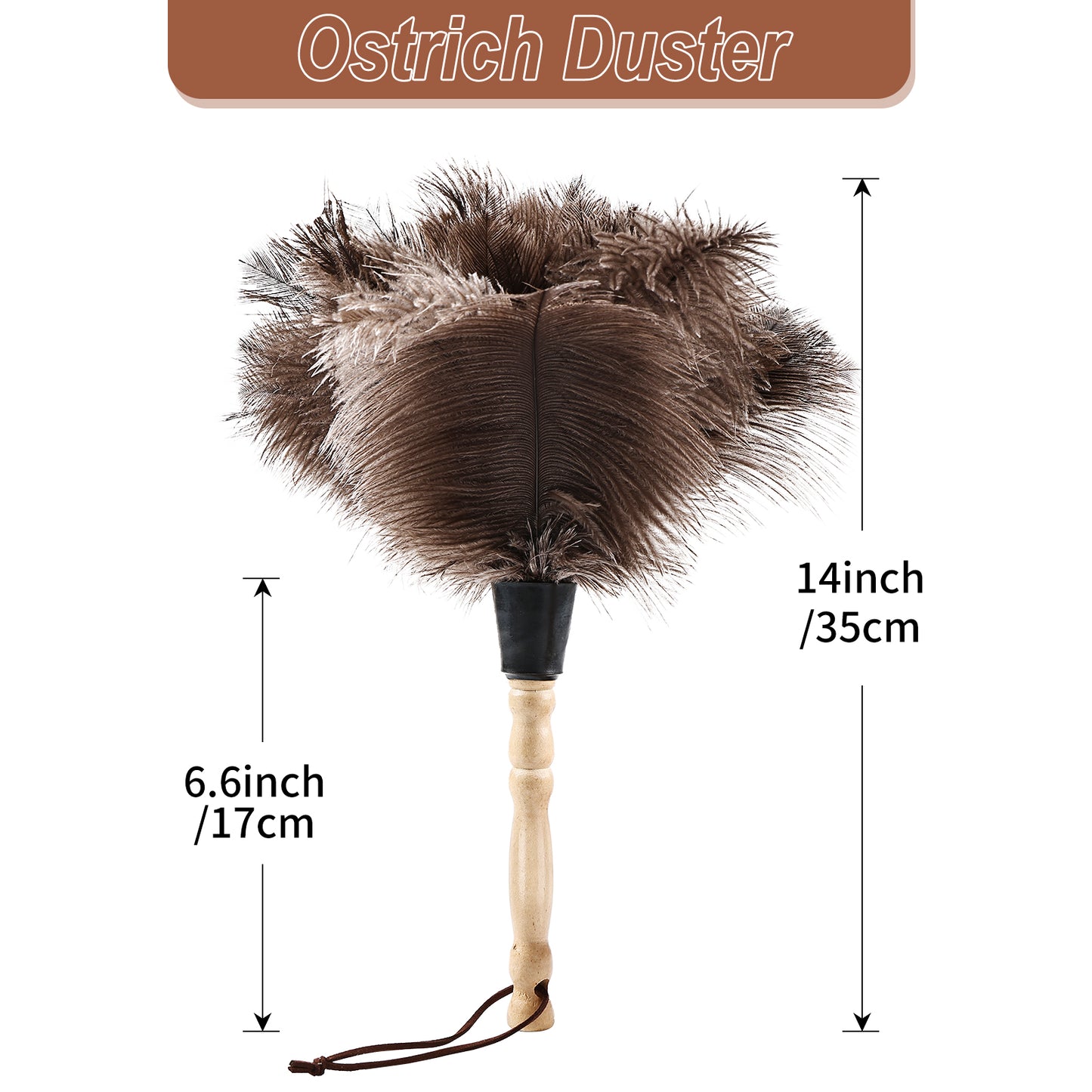 Ostrich beech lightweight and compact dust duster, a powerful tool for sweeping dust; Overseas explosive products