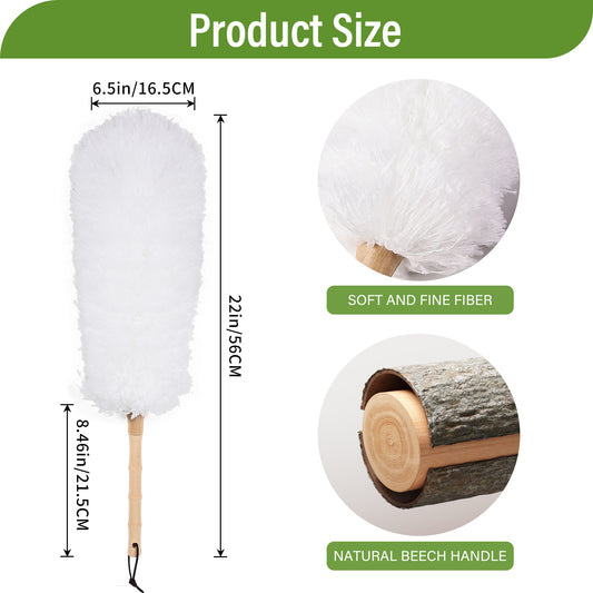 Household cleaning fiber duster, lightweight and compact, can be washed with water; Three colors for you to choose from