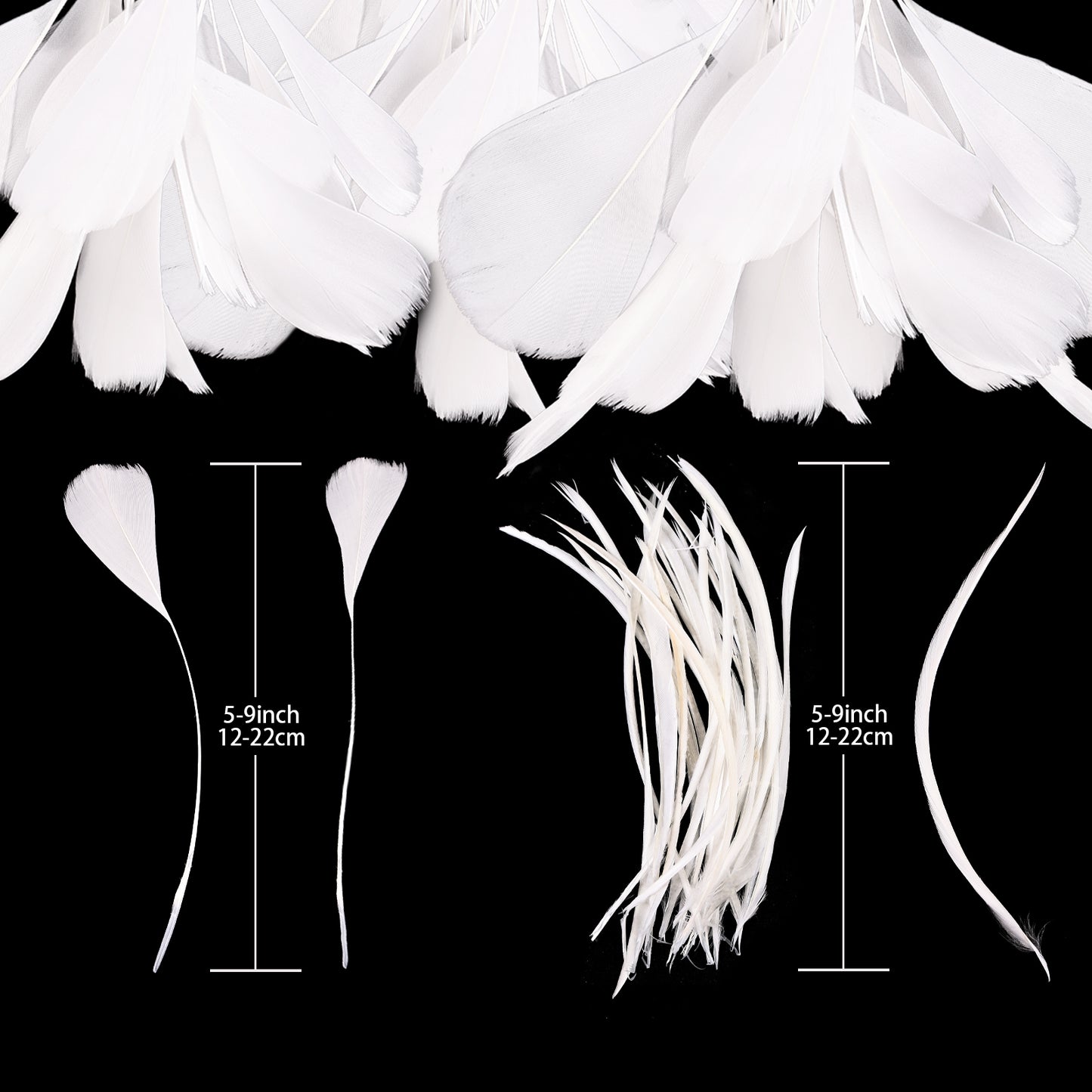 Wholesale 5 - 9 Inch High Quality Goose Feathers for Wedding Party Christmas Halloween Decorations DIY Crafts