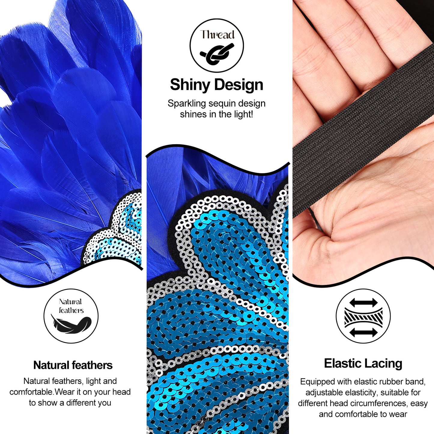 Wholesale Colorful Goose Feather Fascinator Headdress Halloween Party Hats for Wedding Festive Occasions Craft Supply Hair