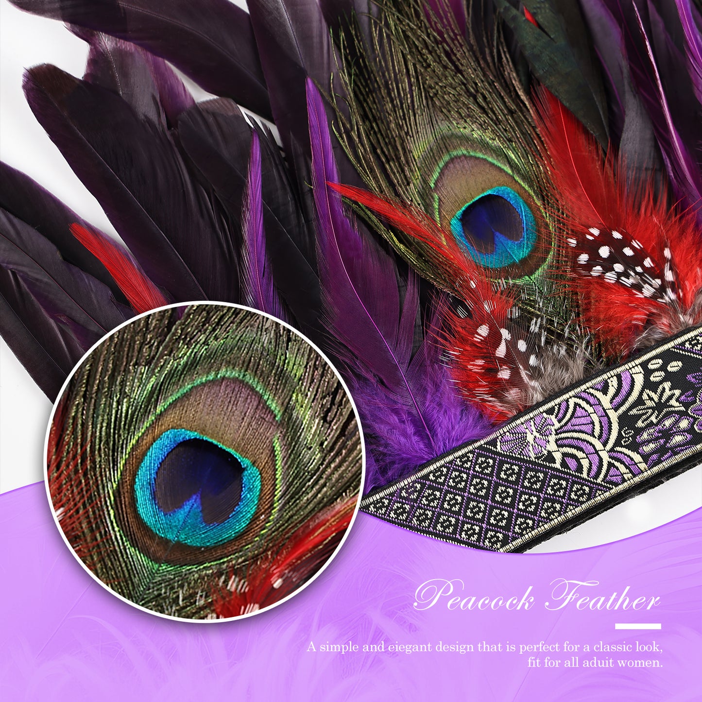 Wholesale Rooster Feather Fascinator Halloween Headdress for Wedding Party Decorations Craft Supply Hair Accessories