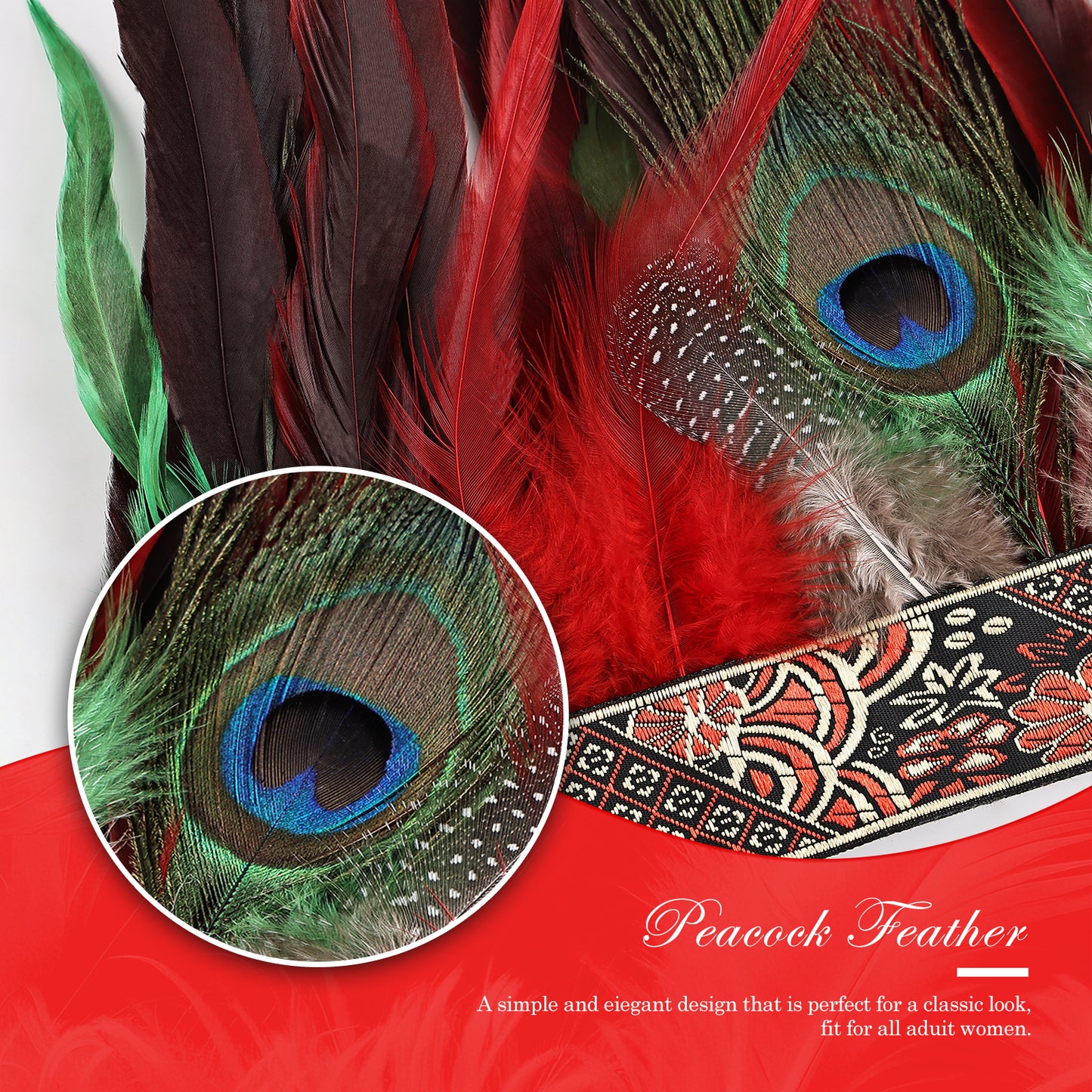 Wholesale Rooster Feather Fascinator Halloween Headdress for Wedding Party Decorations Craft Supply Hair Accessories
