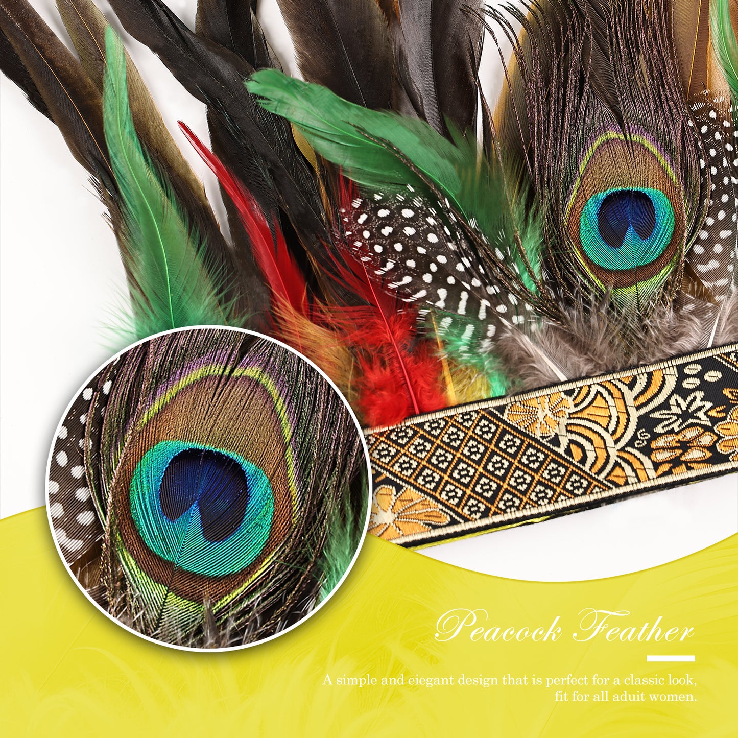 Wholesale Rooster Feather Fascinator Halloween Headdress for Wedding Party Decorations Craft Supply Hair Accessories