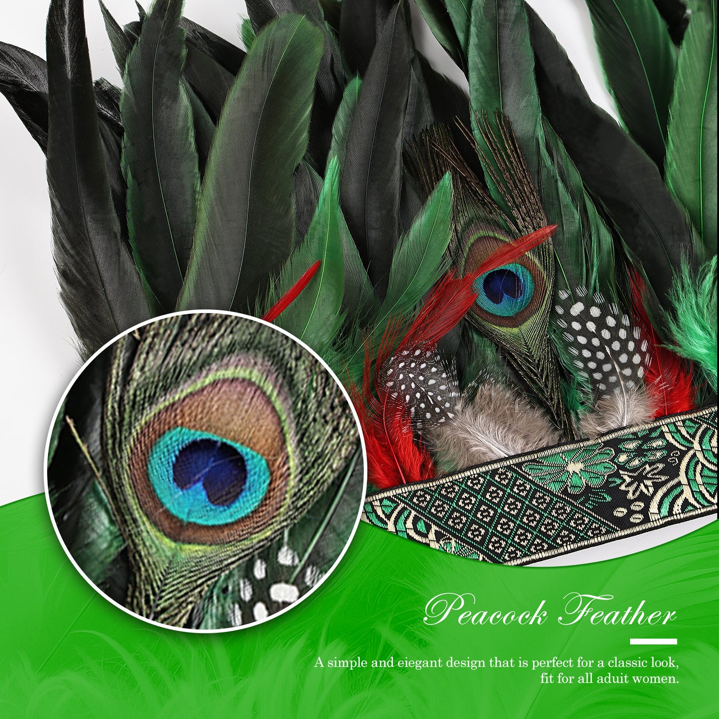 Wholesale Rooster Feather Fascinator Halloween Headdress for Wedding Party Decorations Craft Supply Hair Accessories