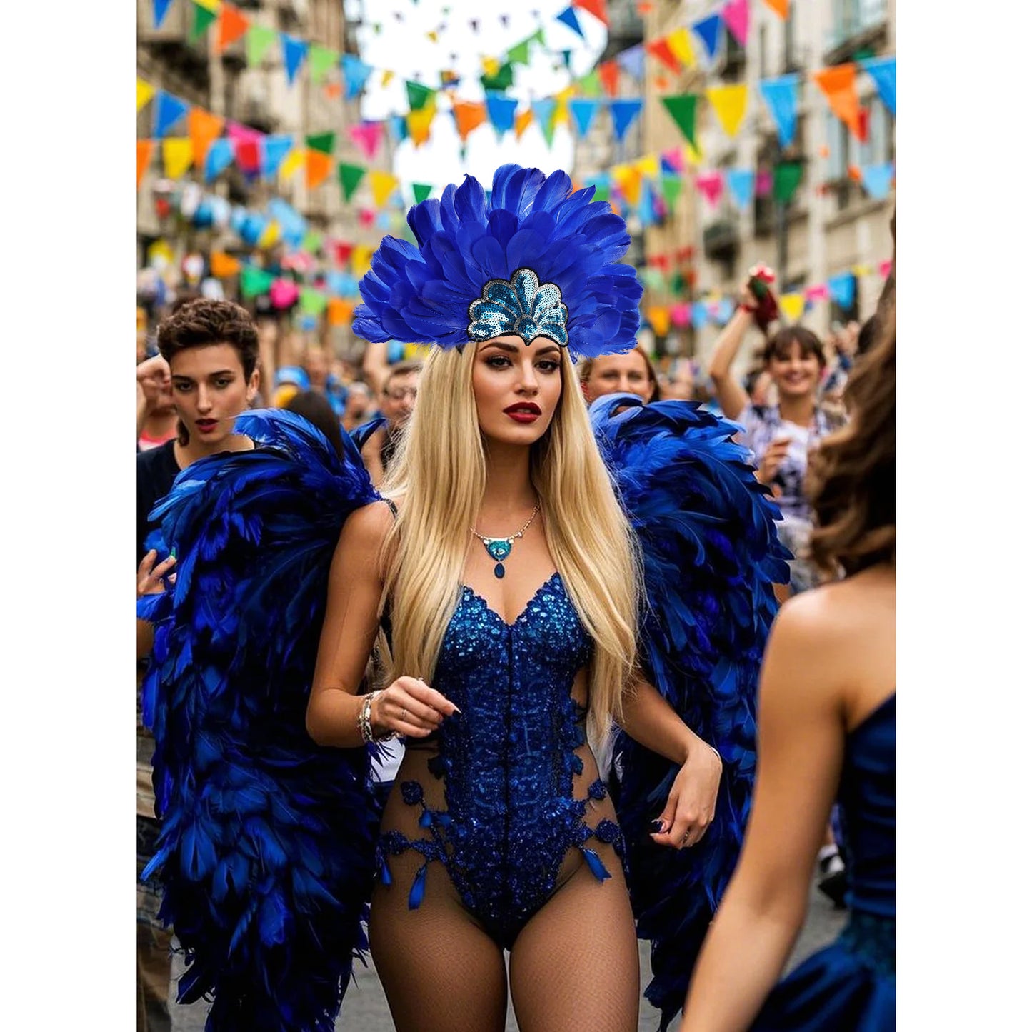 Wholesale Colorful Goose Feather Fascinator Headdress Halloween Party Hats for Wedding Festive Occasions Craft Supply Hair