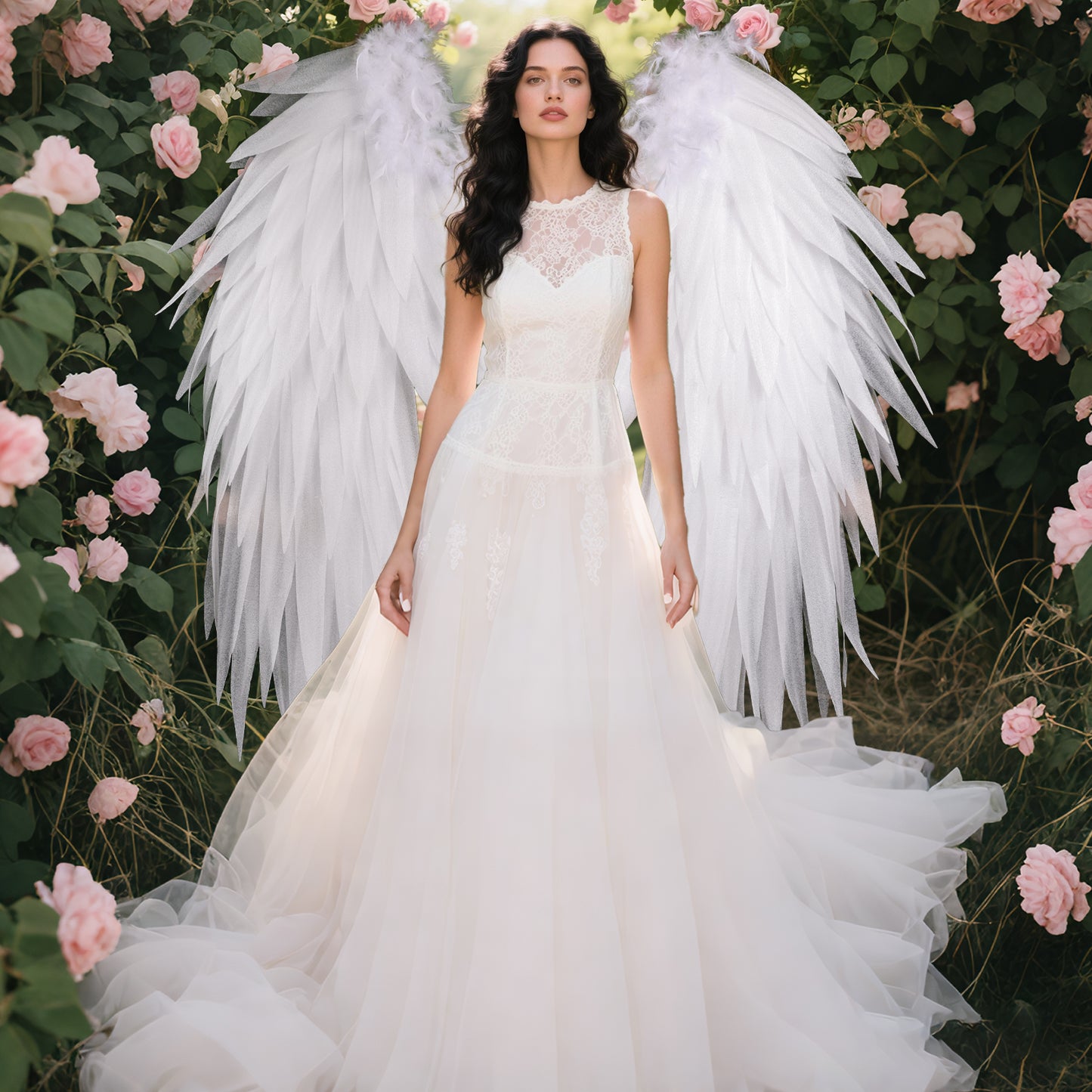 copy of Black Adult Angel Wings 3.6ft Angel Wings Women's Clothing Accessories Clothing Photography Props Role Playing Birthday Party Photography Lightweight Fairy Wings