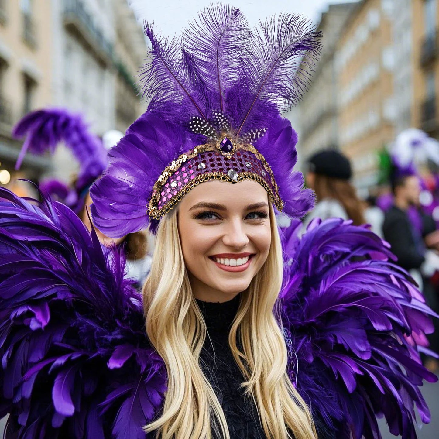 Wholesale Colorful Goose Feather Fascinator Headdress Halloween Party Hats for Wedding Festive Occasions Craft Supply Hair