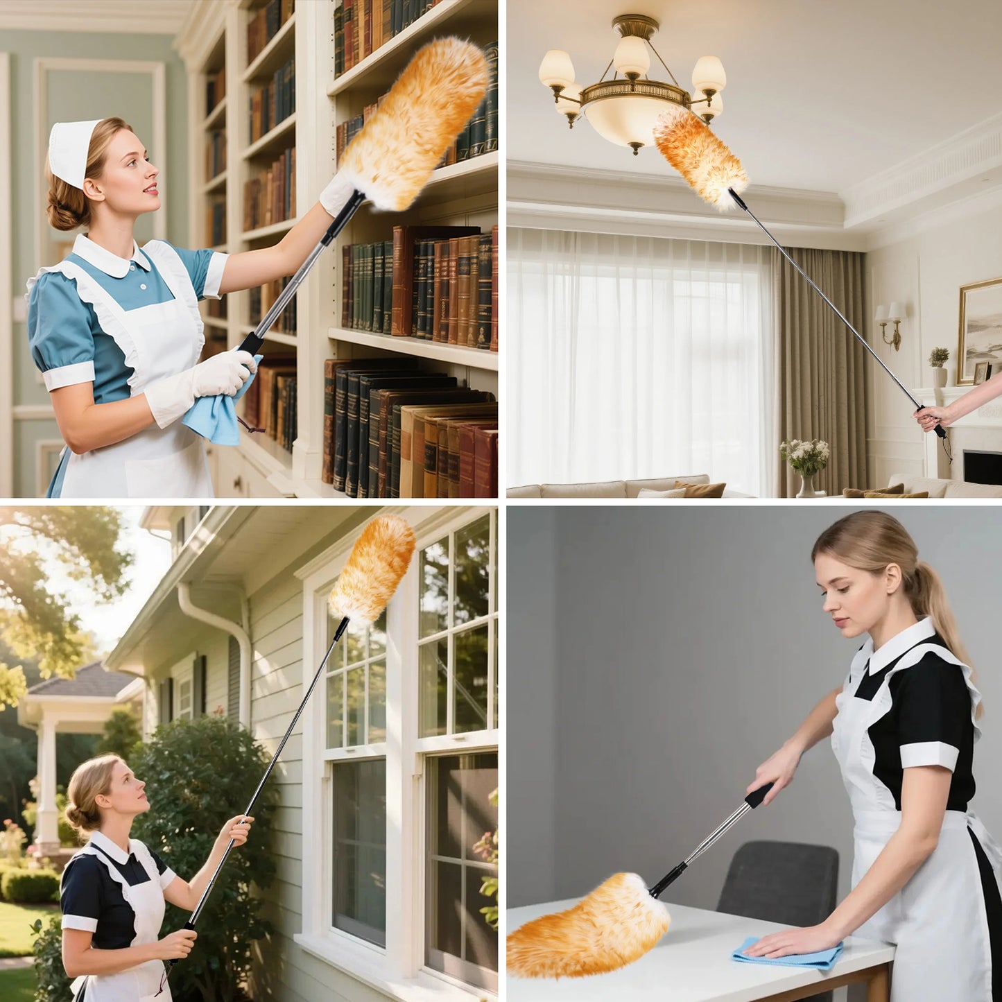 The natural wool duster is stretchable, easy to store, and has strong cleaning ability, suitable for home cleaning and vehicle cleaning; They are all very good