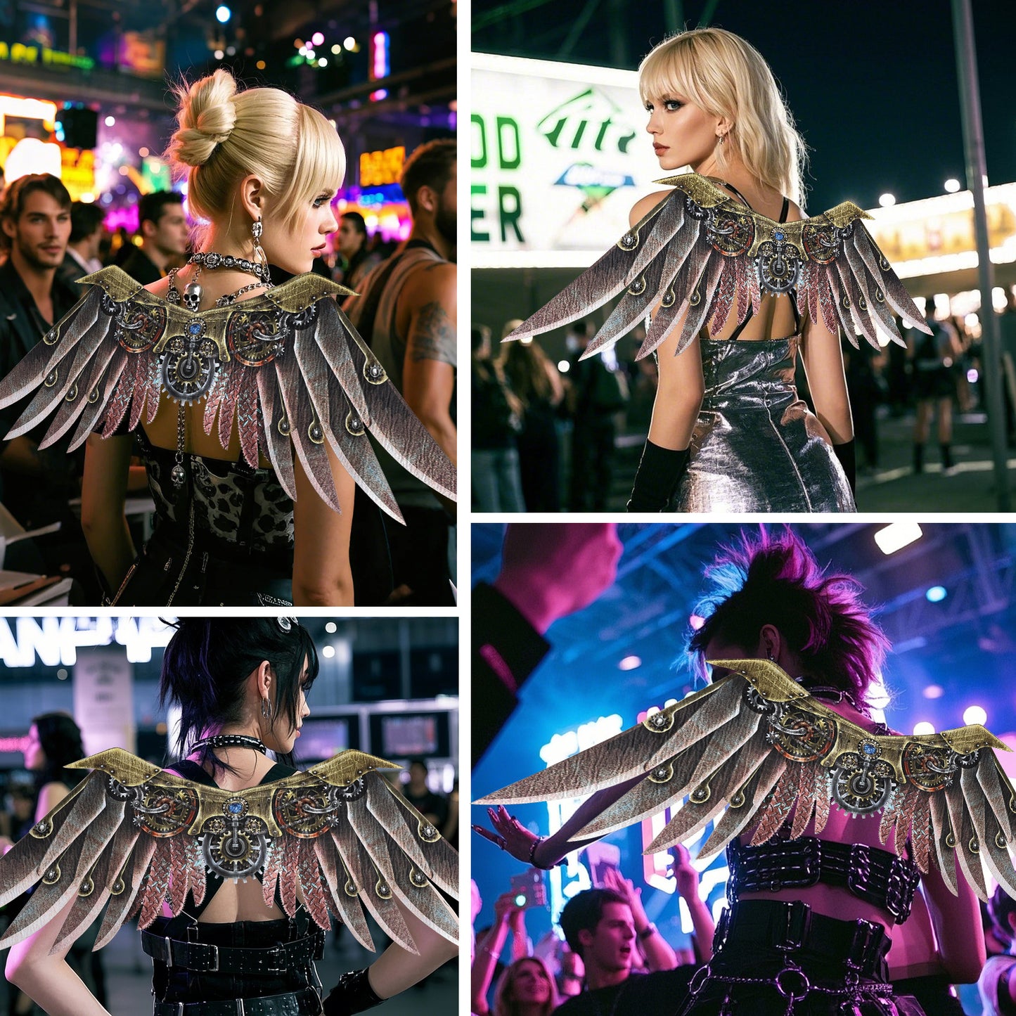 Punk style back decoration wings, character shooting wing props