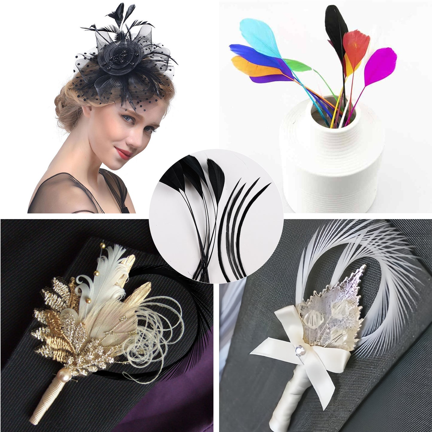 Wholesale 5 - 9 Inch High Quality Goose Feathers for Wedding Party Christmas Halloween Decorations DIY Crafts