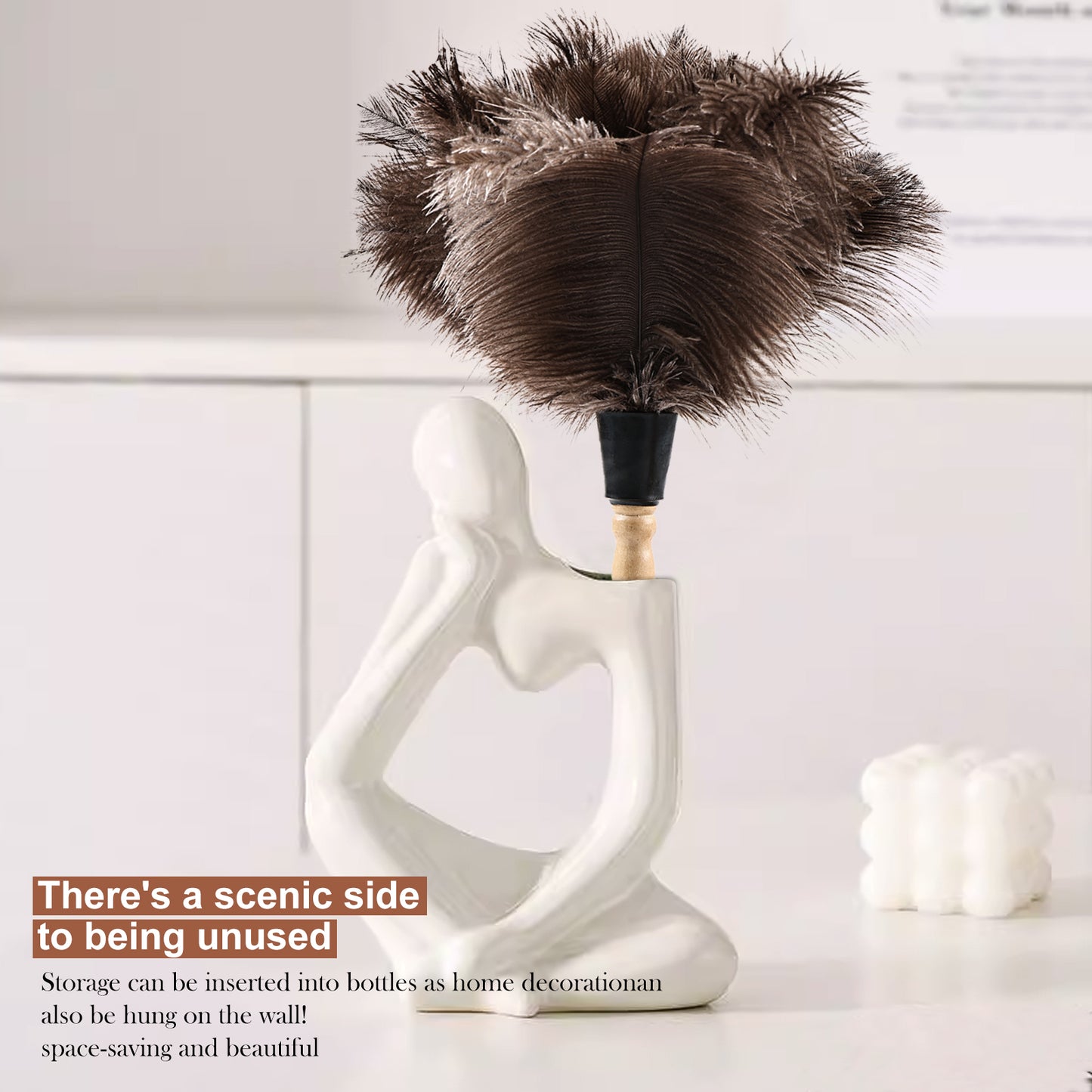 Ostrich beech lightweight and compact dust duster, a powerful tool for sweeping dust; Overseas explosive products