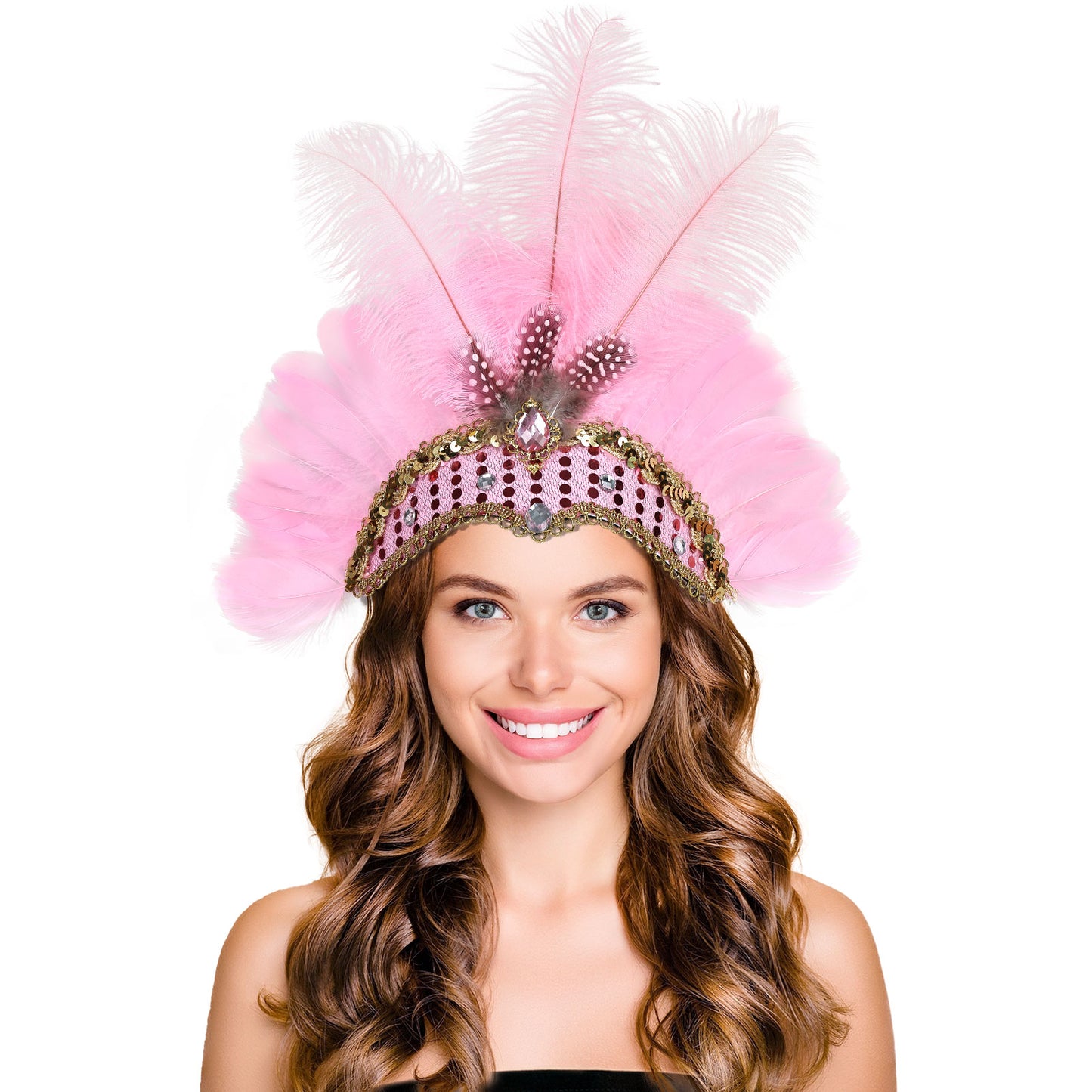 Wholesale Colorful Goose Feather Fascinator Headdress Halloween Party Hats for Wedding Festive Occasions Craft Supply Hair