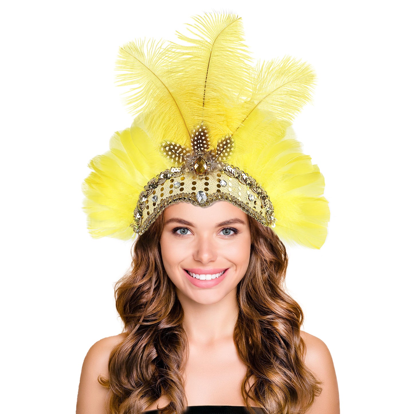 Wholesale Colorful Goose Feather Fascinator Headdress Halloween Party Hats for Wedding Festive Occasions Craft Supply Hair