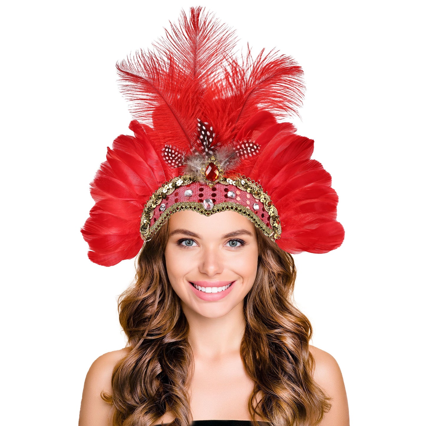 Wholesale Colorful Goose Feather Fascinator Headdress Halloween Party Hats for Wedding Festive Occasions Craft Supply Hair