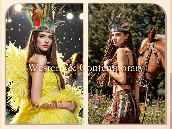 Wholesale Rooster Feather Fascinator Halloween Headdress for Wedding Party Decorations Craft Supply Hair Accessories