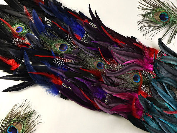 Wholesale Rooster Feather Fascinator Halloween Headdress for Wedding Party Decorations Craft Supply Hair Accessories
